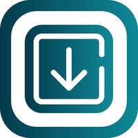 Arrow Glyph Gradient Round Corner Icon vector