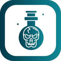 Potion Glyph Gradient Round Corner Icon vector