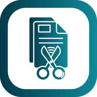 Cut Glyph Gradient Round Corner Icon vector