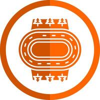 Limit Glyph Orange Circle Icon vector