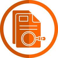 Help Glyph Orange Circle Icon vector