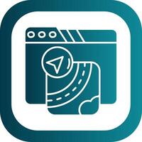 Gpu Glyph Gradient Round Corner Icon vector