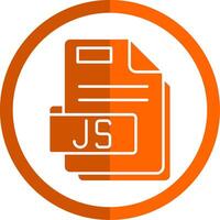 Js Glyph Orange Circle Icon vector