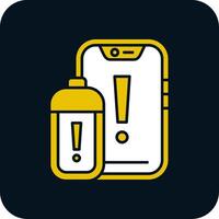 Battery Glyph Two Color Icon vector