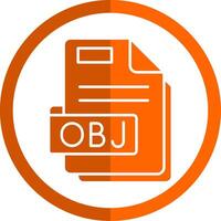 Obj Glyph Orange Circle Icon vector