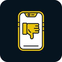 Dislike Glyph Two Color Icon vector