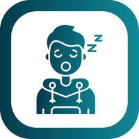 Sleep Glyph Gradient Round Corner Icon vector