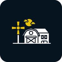 Barn Glyph Two Color Icon vector