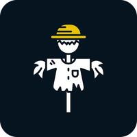 Scarecrow Glyph Two Color Icon vector