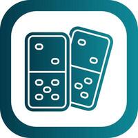 Domino Glyph Gradient Round Corner Icon vector