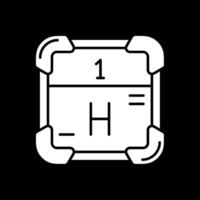 Hydrogen Glyph Inverted Icon vector