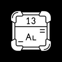 Aluminum Glyph Inverted Icon vector