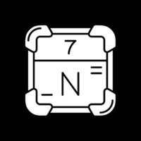 Nitrogen Glyph Inverted Icon vector