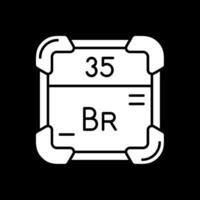 Bromine Glyph Inverted Icon vector