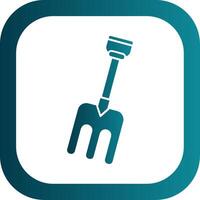 Fork Glyph Gradient Round Corner Icon vector