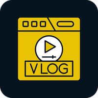 Vlog Glyph Two Color Icon vector