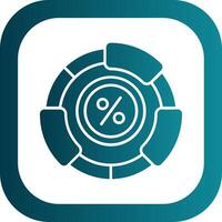 Ratio Glyph Gradient Round Corner Icon vector