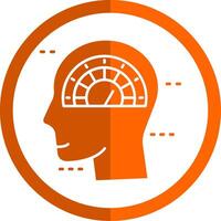 Psychology Glyph Orange Circle Icon vector