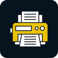 Printer Glyph Two Color Icon vector