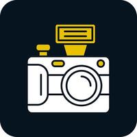 Camera Glyph Two Color Icon vector