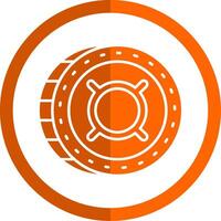 Generic Glyph Orange Circle Icon vector