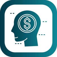 Greed Glyph Gradient Round Corner Icon vector