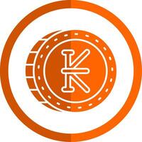 Kip Glyph Orange Circle Icon vector