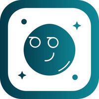 Smirking Glyph Gradient Round Corner Icon vector