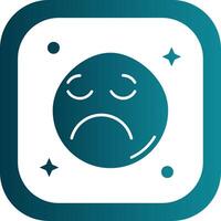 Sad Glyph Gradient Round Corner Icon vector