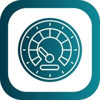 Speedometer Glyph Gradient Round Corner Icon vector