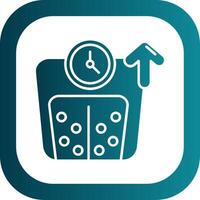 Weight Glyph Gradient Round Corner Icon vector