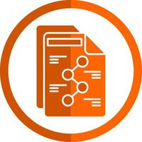 Infographics Glyph Orange Circle Icon vector