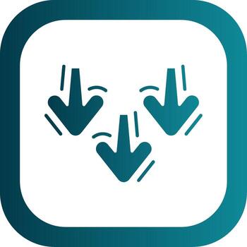 Decrease Glyph Gradient Round Corner Icon vector