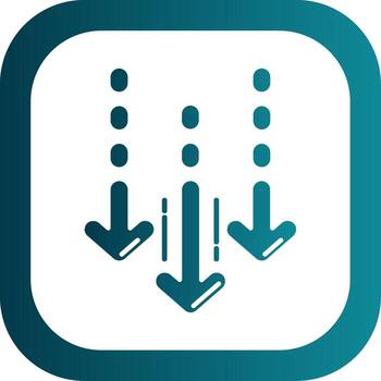 Decrease Glyph Gradient Round Corner Icon vector