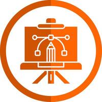 Canvas Glyph Orange Circle Icon vector