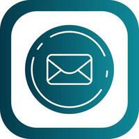 Email Glyph Gradient Round Corner Icon vector