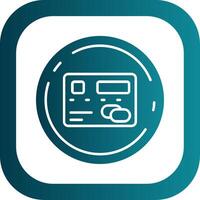 Pay Glyph Gradient Round Corner Icon vector