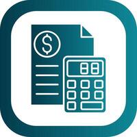 Calculator Glyph Gradient Round Corner Icon vector