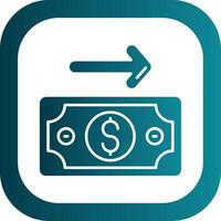 Payment Glyph Gradient Round Corner Icon vector