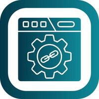 Backlink Glyph Gradient Round Corner Icon vector