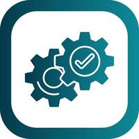 Setting Glyph Gradient Round Corner Icon vector