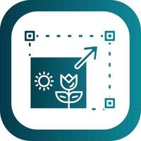Resizing Glyph Gradient Round Corner Icon vector