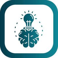 Brainstroming Glyph Gradient Round Corner Icon vector