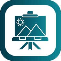 Canvas Glyph Gradient Round Corner Icon vector
