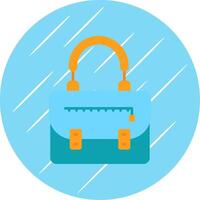 Handbag Flat Blue Circle Icon vector