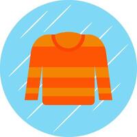 Jumper Flat Blue Circle Icon vector