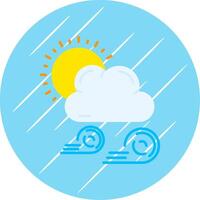 clima plano azul circulo icono vector