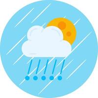 granizo plano azul circulo icono vector