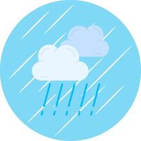 lluvia plano azul circulo icono vector