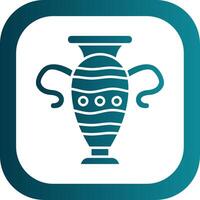 Vase Glyph Gradient Round Corner Icon vector